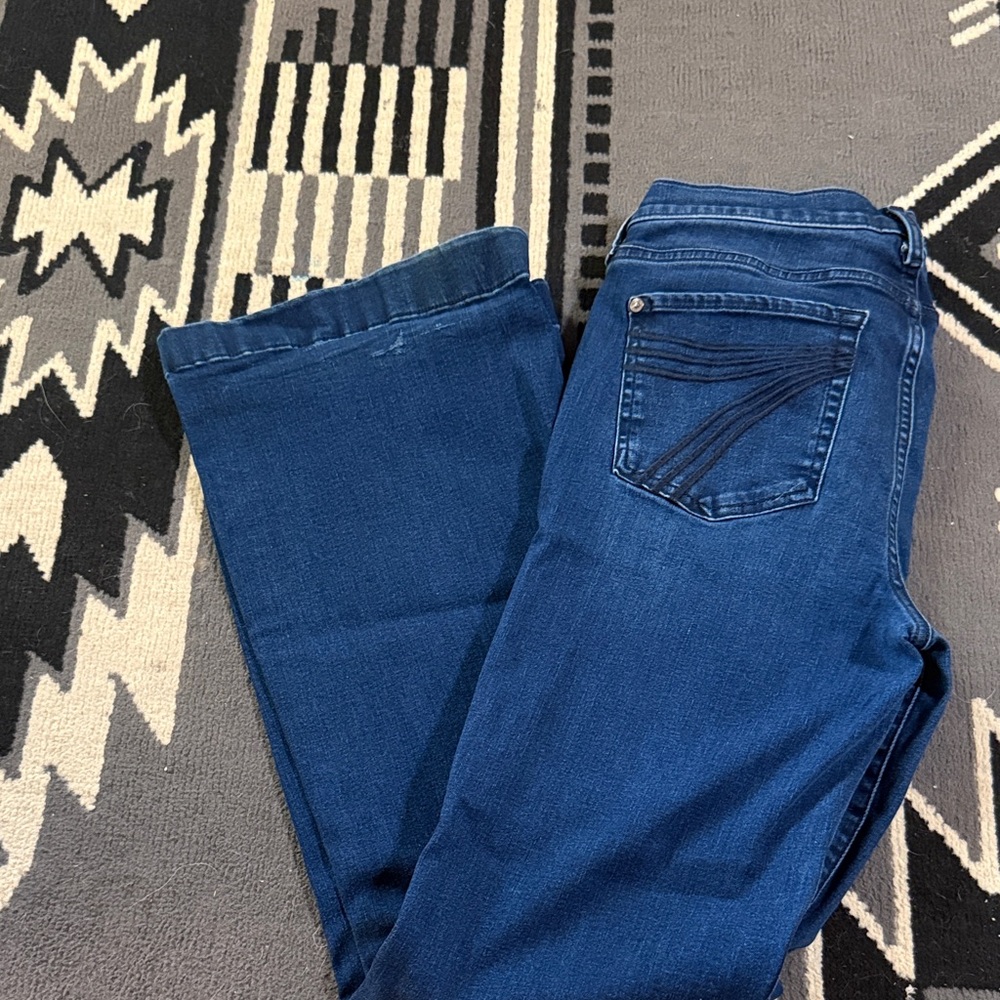 7 mankindWomen’s dojo Mid Blue Stretch Bootcut Jeans
